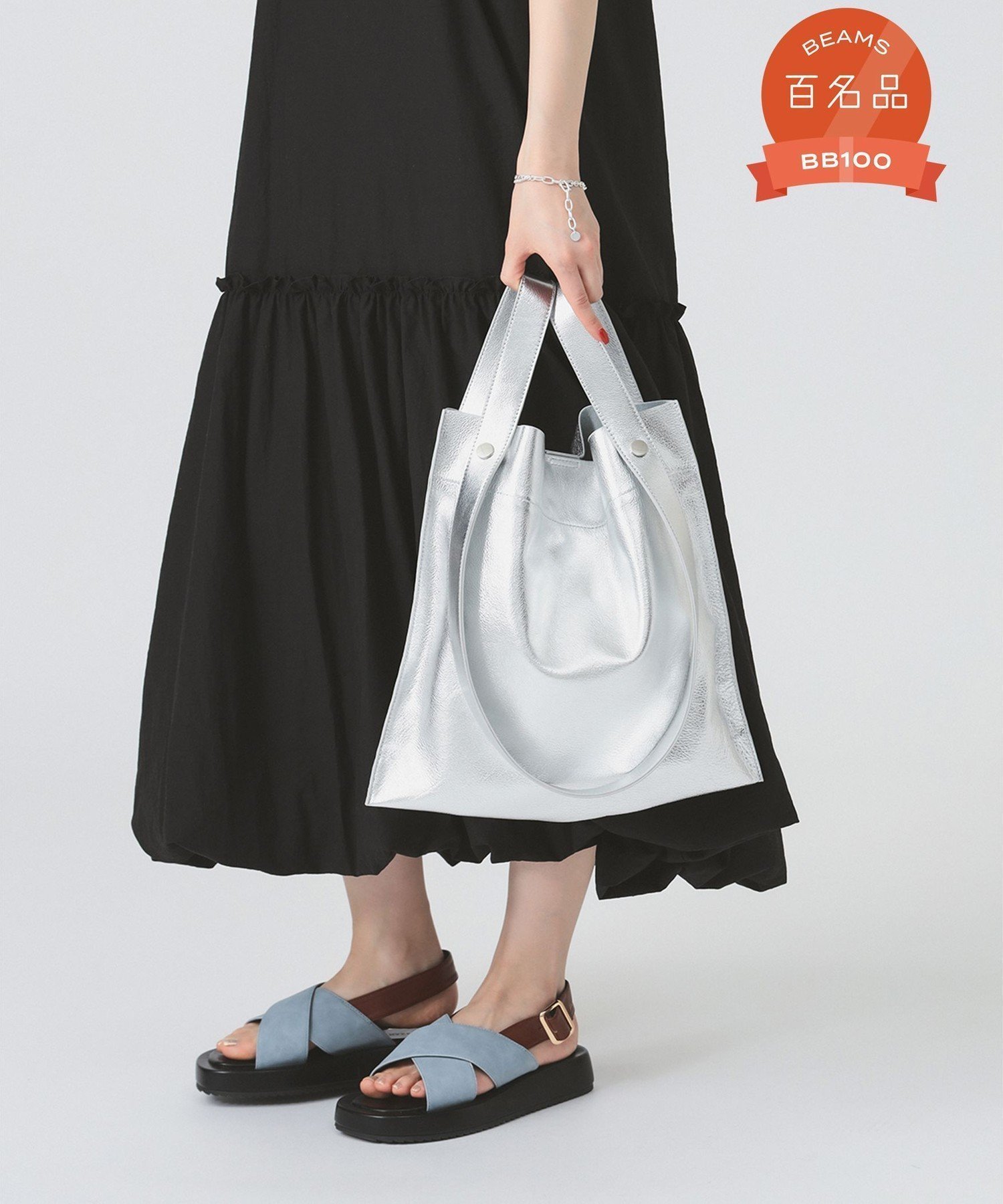 【ビームス ウイメン/BEAMS】のBEAURE * Ray BEAMS / 別注 2WAY バッグ インテリア・キッズ・メンズ・レディースファッション・服の通販 founy(ファニー) 　ファッション　Fashion　レディースファッション　Ladies' Fashion Online　バッグ　Bag　ショート　Short　ロング　Long　ビジネス 仕事 通勤　Business　別注　Special Order　SILVER|ID: prp329100003913286 ipo3291000000032577084