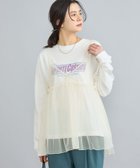 【コーエン/COEN】のチュールキャミ付きロックTシャツ OFF WHITE|ID:prp329100003913959