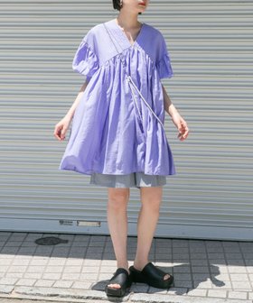 【ケービーエフ/KBF / URBAN RESEARCH】のボリュームギャザーミニワンピース 人気、トレンドファッション・服の通販 founy(ファニー) ファッション Fashion レディースファッション WOMEN ワンピース Dress 2024年 2024 2024春夏・S/S Ss,Spring/Summer,2024 S/S・春夏 Ss・Spring/Summer おすすめ Recommend カフス Cuffs ギャザー Gather シャーリング Shirring シューズ Shoes 夏 Summer |ID:prp329100003914871