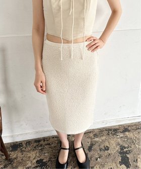 【エディット フォー ルル/edit.for LuLu】の【PAN/パン】silk pearl knit middle skirt 人気、トレンドファッション・服の通販 founy(ファニー) ファッション Fashion レディースファッション WOMEN スカート Skirt 2024年 2024 2024春夏・S/S Ss,Spring/Summer,2024 フェミニン Feminine |ID:prp329100003916339