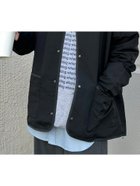 【チャオパニックティピー/CIAOPANIC TYPY】のナイロンノーカラーシャツジャケット(セットアップ対応) ブラック|ID: prp329100003920556 ipo3291000000026225868