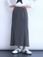 【ラシュッド/LASUD】のスナップボタンマーメイドスカート 人気、トレンドファッション・服の通販 founy(ファニー) ファッション Fashion レディースファッション WOMEN スカート Skirt バランス Balance フロント Front マーメイド Mermaid 切替 Switching thumbnail チャコールグレー|ID: prp329100003922106 ipo3291000000028583697