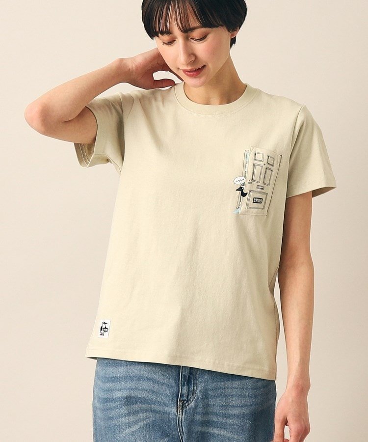 【デッサン/Dessin】のCHUMS(チャムス) Outdoor Pocket Tシャツ インテリア・キッズ・メンズ・レディースファッション・服の通販 founy(ファニー) 　ファッション　Fashion　レディースファッション　WOMEN　トップス・カットソー　Tops/Tshirt　シャツ/ブラウス　Shirts/Blouses　ロング / Tシャツ　T-Shirts　フロント　Front　ボックス　Box　ポケット　Pocket　モチーフ　Motif　トープ|ID: prp329100003924071 ipo3291000000025944168