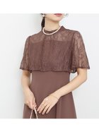 【ヴァン/Vin】のケープライクレースワンピース(new color) 人気、トレンドファッション・服の通販 founy(ファニー) ファッション Fashion レディースファッション WOMEN ワンピース Dress シンプル Simple ドレス Dress フレア Flare レース Race エレガント 上品 Elegant 定番 Standard thumbnail ブラウン|ID: prp329100003929489 ipo3291000000028233464