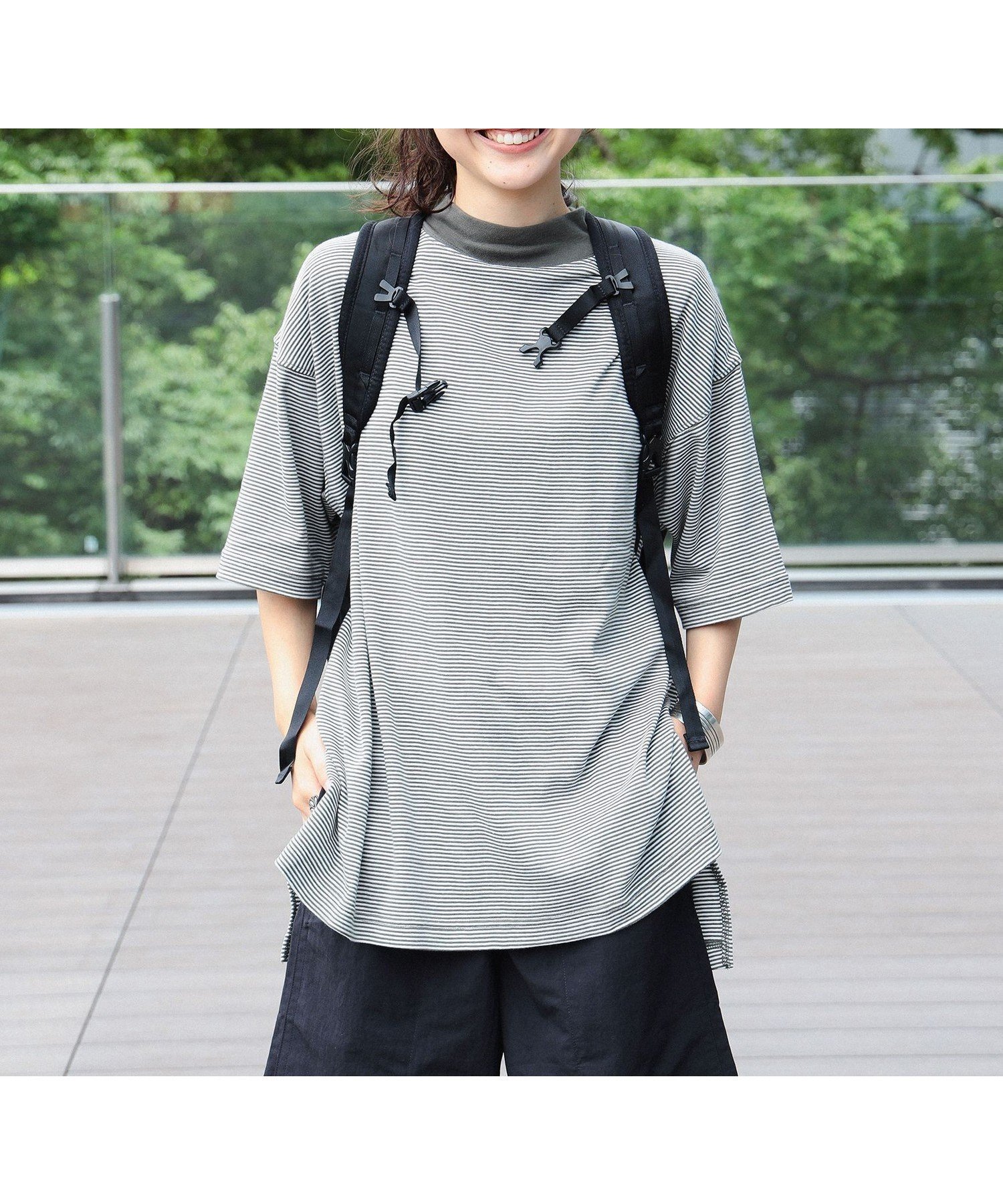 【ビームス ウイメン/BEAMS】のBEAMS BOY / リブ ビッグ モックネック Tシャツ summer インテリア・キッズ・メンズ・レディースファッション・服の通販 founy(ファニー) 　ファッション　Fashion　レディースファッション　WOMEN　トップス・カットソー　Tops/Tshirt　シャツ/ブラウス　Shirts/Blouses　ロング / Tシャツ　T-Shirts　おすすめ　Recommend　スリット　Slit　ビッグ　Big　ベスト　Vest　モックネック　Mock Neck　リラックス　Relax　夏　Summer　OLIVE|ID: prp329100003929817 ipo3291000000027928720