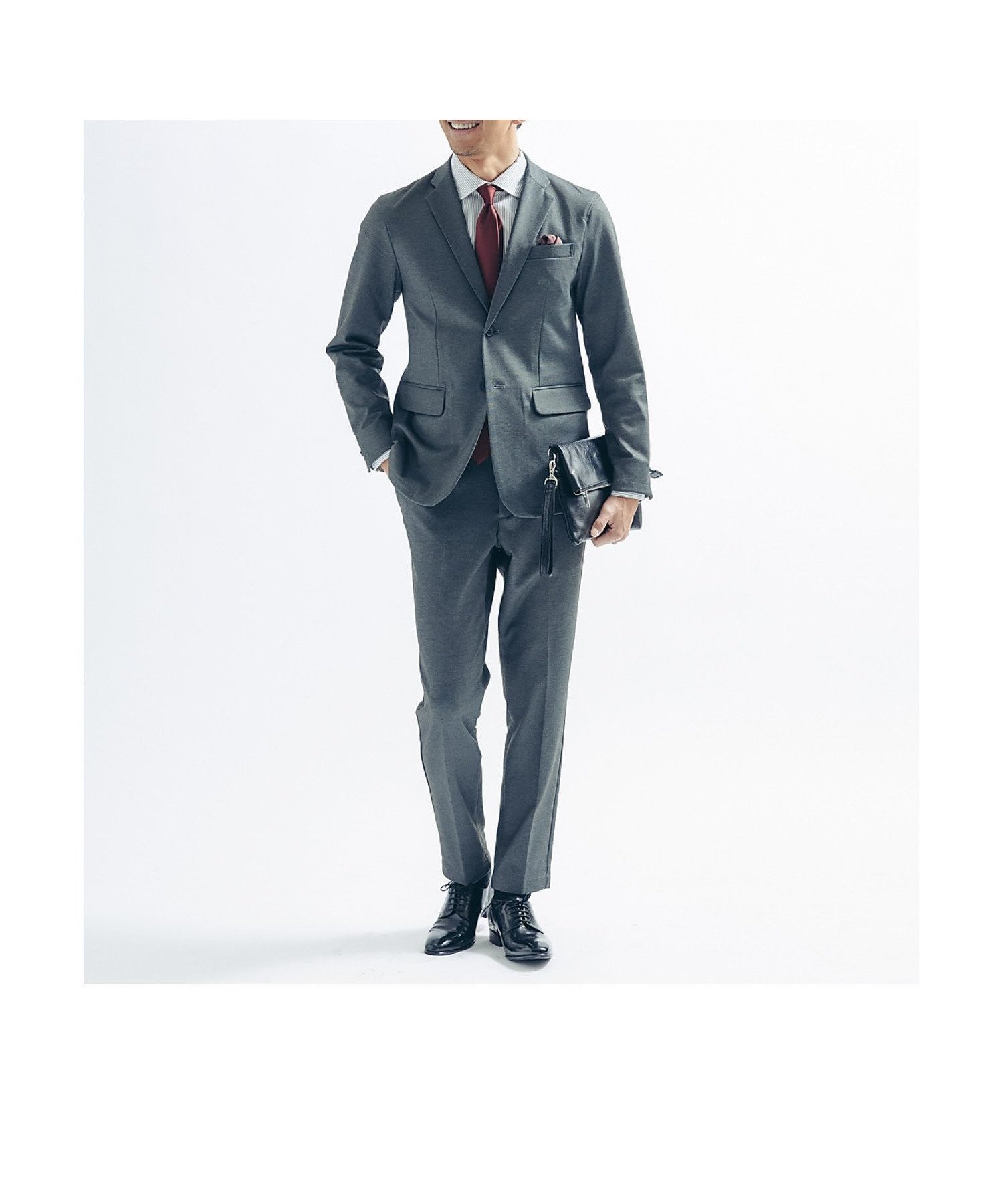 【アバハウス/ABAHOUSE / MEN】の【上下2点セット/セットアップ対応】ポンチセットアップ/スーツ インテリア・キッズ・メンズ・レディースファッション・服の通販 founy(ファニー) 　ファッション　Fashion　メンズファッション　MEN　セットアップ　Setup/Men　軽量　Lightweight　シンプル　Simple　ジャケット　Jacket　ストライプ　Stripe　スマート　Smart　スーツ　Suit　セットアップ　Set Up　ドローコード　Draw Cord　なめらか　Smooth　フラップ　Flap　ポケット　Pocket　レギュラー　Regular　ワーク　Work　おすすめ　Recommend　グレー|ID: prp329100003930630 ipo3291000000025955618