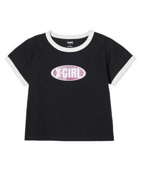 【エックスガール/X-girl】のGLITTER OVAL LOGO S/S BABY TEE Tシャツ X-girl 人気、トレンドファッション・服の通販 founy(ファニー) ファッション Fashion レディースファッション WOMEN トップス・カットソー Tops/Tshirt シャツ/ブラウス Shirts/Blouses ロング / Tシャツ T-Shirts S/S・春夏 Ss・Spring/Summer コンパクト Compact シンプル Simple トレンド Trend 今季 This Season 半袖 Short Sleeve 夏 Summer 定番 Standard |ID:prp329100003931931