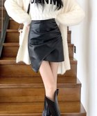 【アミュレット/Amulet】の【Amulet】フェイクレザーミニスカート 人気、トレンドファッション・服の通販 founy(ファニー) ファッション Fashion レディースファッション WOMEN スカート Skirt ミニスカート Mini Skirts クール Cool シンプル Simple ラップ Wrap ロング Long thumbnail ブラック|ID: prp329100003932056 ipo3291000000025961159