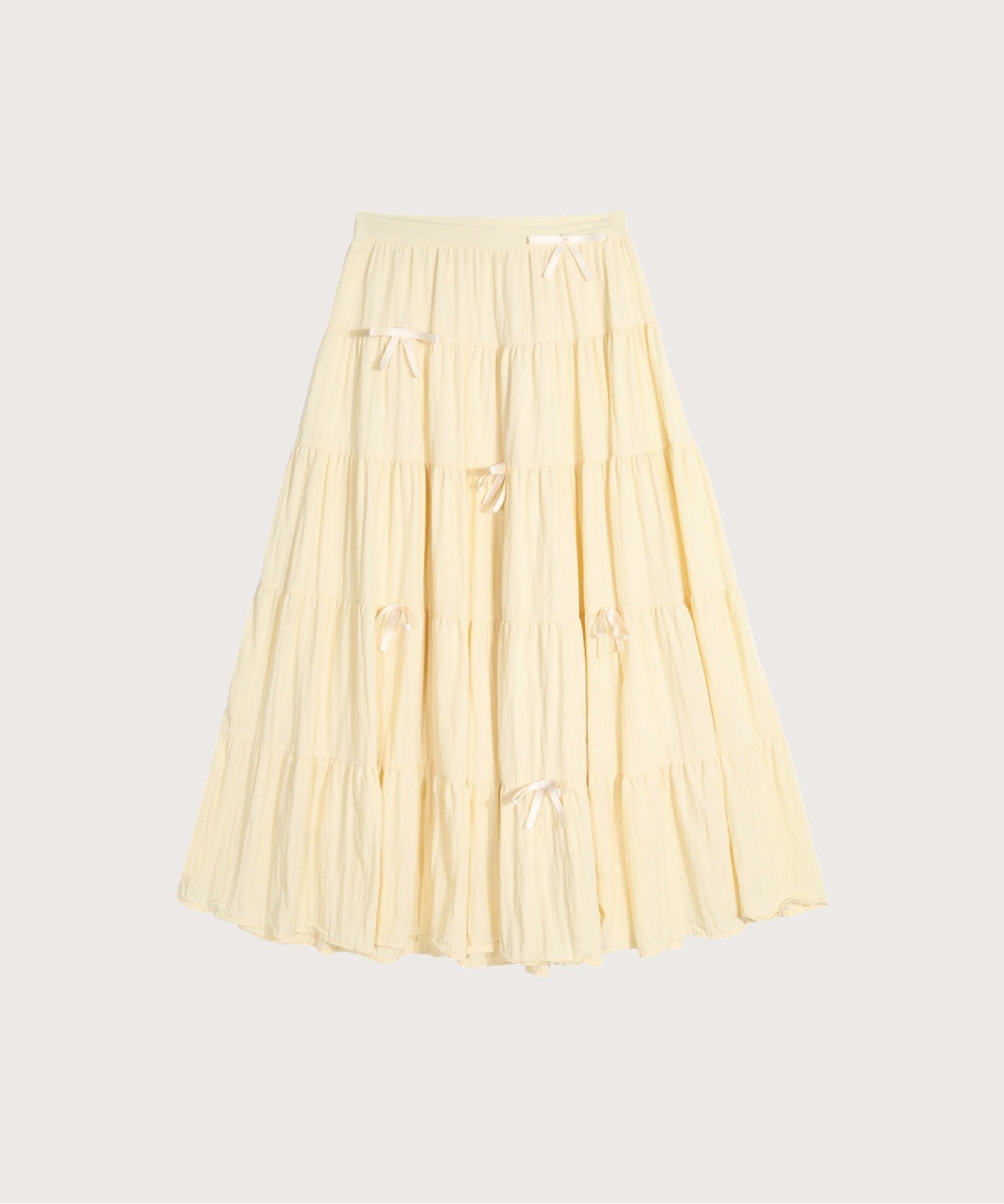 【その他のブランド/Other】のFlare Pleats Ribbon Skirt/フレアプリーツリボンスカート インテリア・キッズ・メンズ・レディースファッション・服の通販 founy(ファニー) 　ファッション　Fashion　レディースファッション　WOMEN　スカート　Skirt　Yellow|ID: prp329100003933648 ipo3291000000025967601