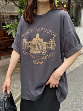 【ディスコート/Discoat】の【ユニセックス】《WEB限定》モチーフ刺繍ロゴTシャツ 人気、トレンドファッション・服の通販 founy(ファニー) ファッション Fashion レディースファッション WOMEN トップス・カットソー Tops/Tshirt シャツ/ブラウス Shirts/Blouses ロング / Tシャツ T-Shirts プリント Print モチーフ Motif ロンドン London |ID:prp329100003939438