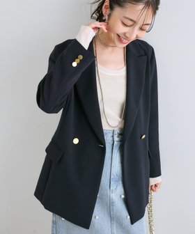 【ラブティックボンボン/La boutique BonBon】の【ベストセラー・美シルエット】メタル釦ダブルジャケット 人気、トレンドファッション・服の通販 founy(ファニー) ファッション Fashion レディースファッション WOMEN アウター Coat Outerwear ジャケット Jackets くるぶし Ankle コンパクト Compact ジャケット Jacket ストライプ Stripe ダブル Double デニム Denim トレンド Trend 人気 Popularity マニッシュ Mannish ミドル Middle メタル Metal 冬 Winter おすすめ Recommend |ID:prp329100003943013