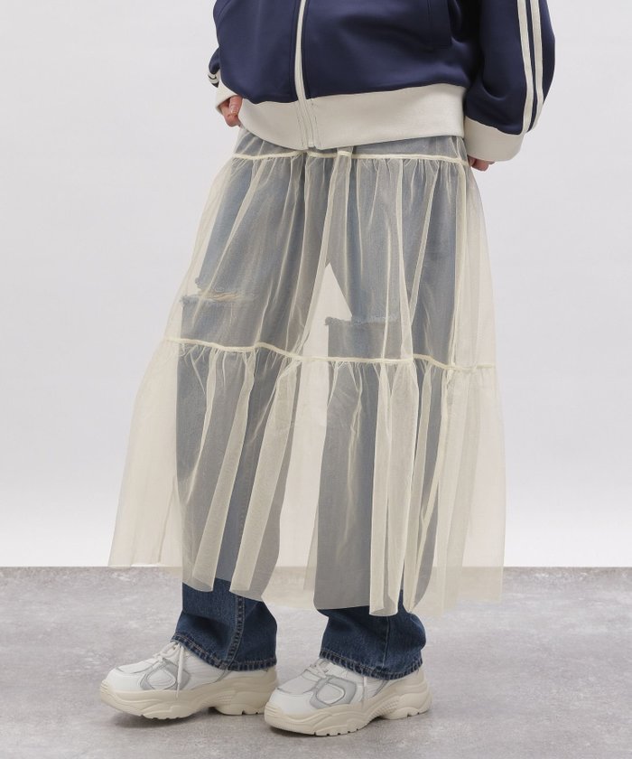 【ラコレ/LAKOLE】のチュールティアードスカート インテリア・キッズ・メンズ・レディースファッション・服の通販 founy(ファニー) https://founy.com/ ファッション Fashion レディースファッション WOMEN スカート Skirt ティアードスカート Tiered Skirts おすすめ Recommend スラックス Slacks チュール Tulle デニム Denim トレンド Trend ペチコート Petticoat ボトム Bottom |ID: prp329100003946487 ipo3291000000026154797