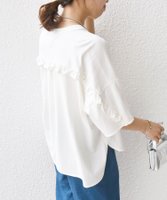 【シップス フォー ウィメン/SHIPS】の洗濯機可能 バック フリル 半袖 Tシャツ 人気、トレンドファッション・服の通販 founy(ファニー) ファッション Fashion レディースファッション WOMEN トップス・カットソー Tops/Tshirt シャツ/ブラウス Shirts/Blouses ロング / Tシャツ T-Shirts バッグ Bag 2024年 2024 2024春夏・S/S Ss,Spring/Summer,2024 シンプル Simple フリル Frills ヨーク Yoke ラベンダー Lavender 半袖 Short Sleeve 夏 Summer |ID:prp329100003947503