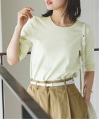 【ノーブル / スピック&スパン/NOBLE / Spick & Span】の《追加2》スビンコットン5分袖Tシャツ グリーン B|ID: prp329100003957379 ipo3291000000028898389