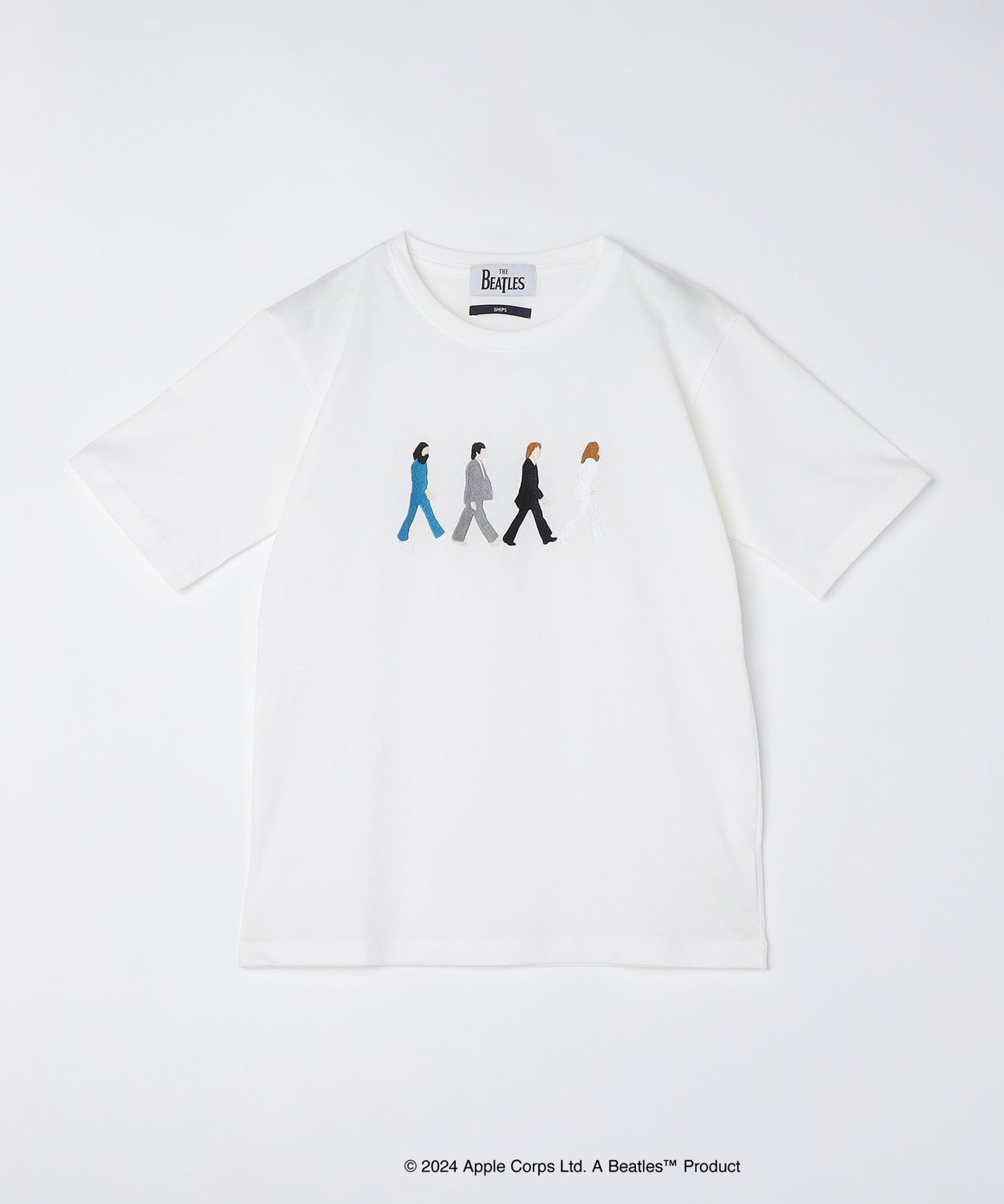 【シップス フォー ウィメン/SHIPS】の【WEB限定】SHIPS THE BEATLES エンブロイダリー Tシャツ 24SS インテリア・キッズ・メンズ・レディースファッション・服の通販 founy(ファニー) 　ファッション　Fashion　レディースファッション　WOMEN　トップス・カットソー　Tops/Tshirt　シャツ/ブラウス　Shirts/Blouses　ロング / Tシャツ　T-Shirts　2024年　2024　2024春夏・S/S　Ss,Spring/Summer,2024　おすすめ　Recommend　エンブロイダリー　Embroidery　グラフィック　Graphic　コラボ　Collaboration　シンプル　Simple　ジャケット　Jacket　スペシャル　Special　人気　Popularity　ホワイト|ID: prp329100003957944 ipo3291000000029522740