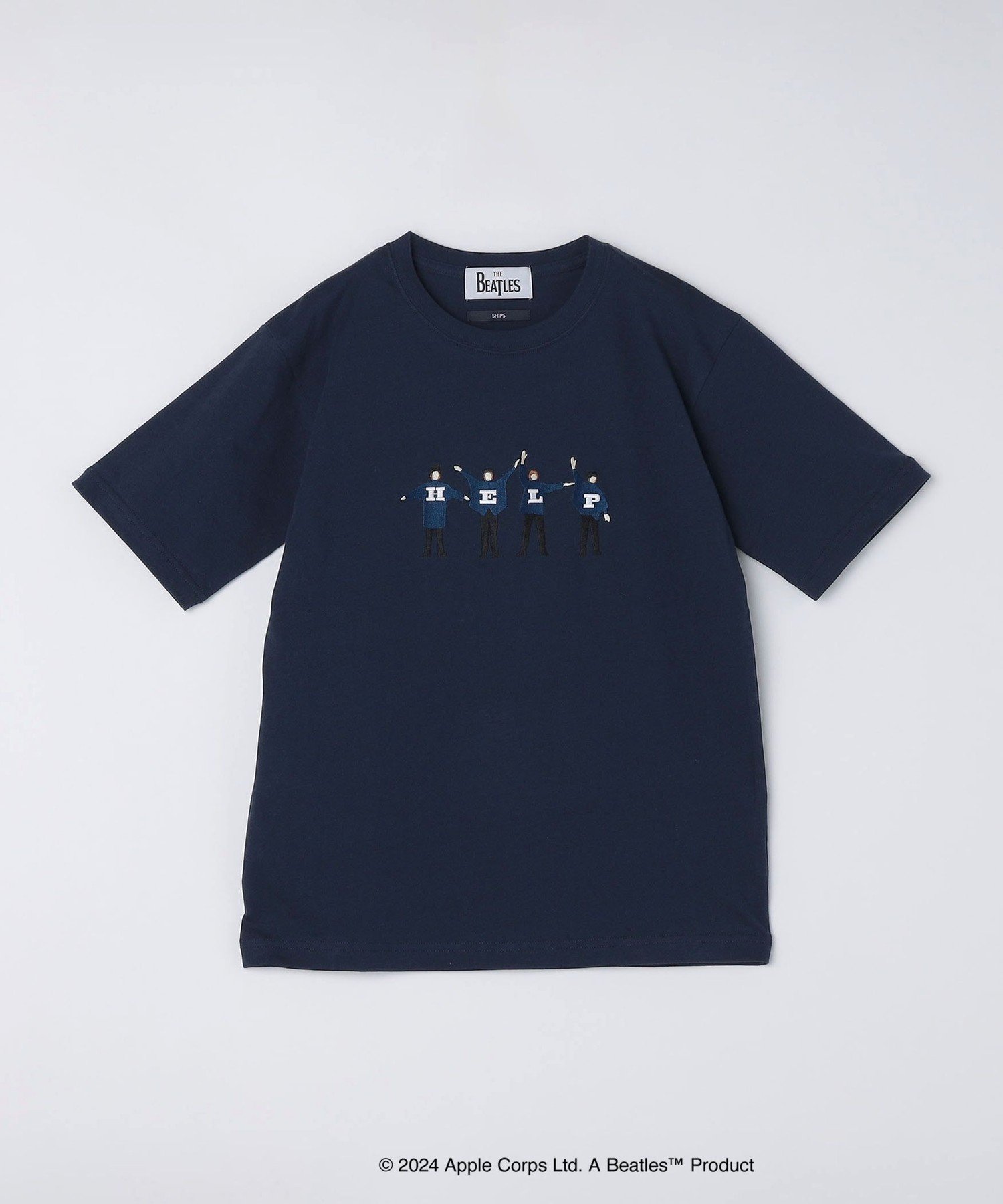 【シップス フォー ウィメン/SHIPS】の【WEB限定】SHIPS THE BEATLES エンブロイダリー Tシャツ 24SS インテリア・キッズ・メンズ・レディースファッション・服の通販 founy(ファニー) 　ファッション　Fashion　レディースファッション　WOMEN　トップス・カットソー　Tops/Tshirt　シャツ/ブラウス　Shirts/Blouses　ロング / Tシャツ　T-Shirts　2024年　2024　2024春夏・S/S　Ss,Spring/Summer,2024　おすすめ　Recommend　エンブロイダリー　Embroidery　グラフィック　Graphic　コラボ　Collaboration　シンプル　Simple　ジャケット　Jacket　スペシャル　Special　人気　Popularity　ダークブルー|ID: prp329100003957944 ipo3291000000029522742