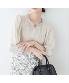 【ナチュラルクチュール/natural couture】のとろみサテン7分袖ブラウス オフホワイト|ID: prp329100003958385 ipo3291000000028887204