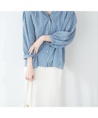 【ナチュラルクチュール/natural couture】のとろみサテン7分袖ブラウス ストライプ|ID: prp329100003958385 ipo3291000000028887205