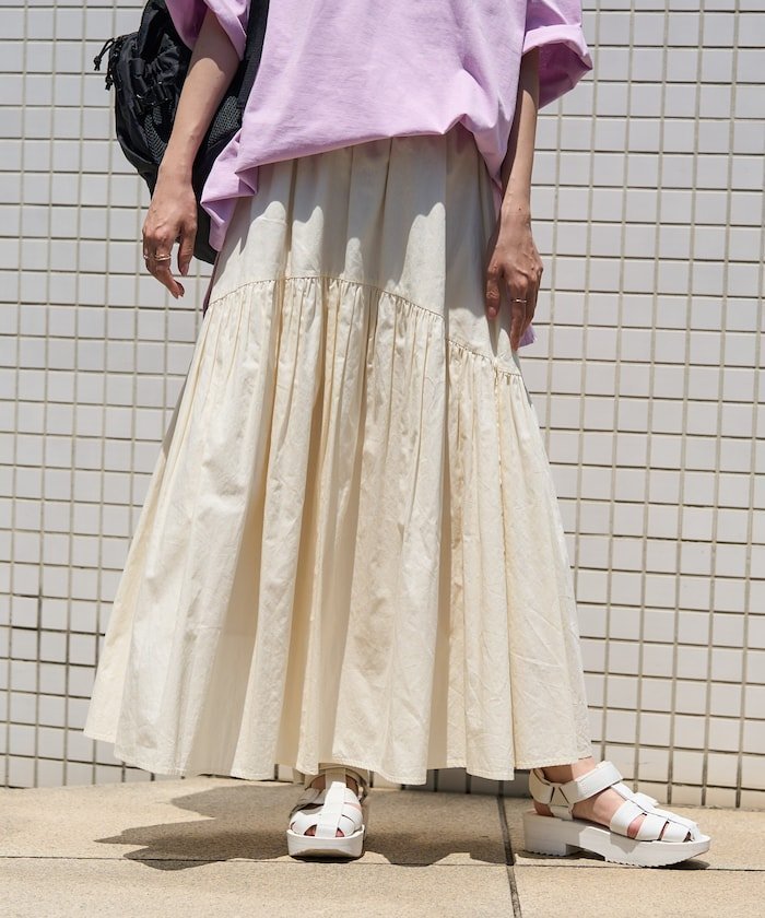 【フリークスストア/FREAK'S STORE】のラウンドティアードスカート インテリア・キッズ・メンズ・レディースファッション・服の通販 founy(ファニー) 　ファッション　Fashion　レディースファッション　WOMEN　スカート　Skirt　ティアードスカート　Tiered Skirts　2023年　2023　2023春夏・S/S　Ss,Spring/Summer,2023　S/S・春夏　Ss・Spring/Summer　夏　Summer　オフホワイト|ID: prp329100003961970 ipo3291000000026237687