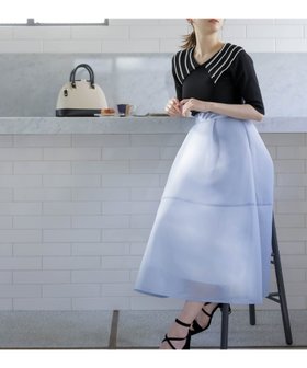 【ノエラ/Noela】のダンボールオーガンジースカート 人気、トレンドファッション・服の通販 founy(ファニー) ファッション Fashion レディースファッション WOMEN スカート Skirt ポケット Pocket 切替 Switching |ID:prp329100003961996