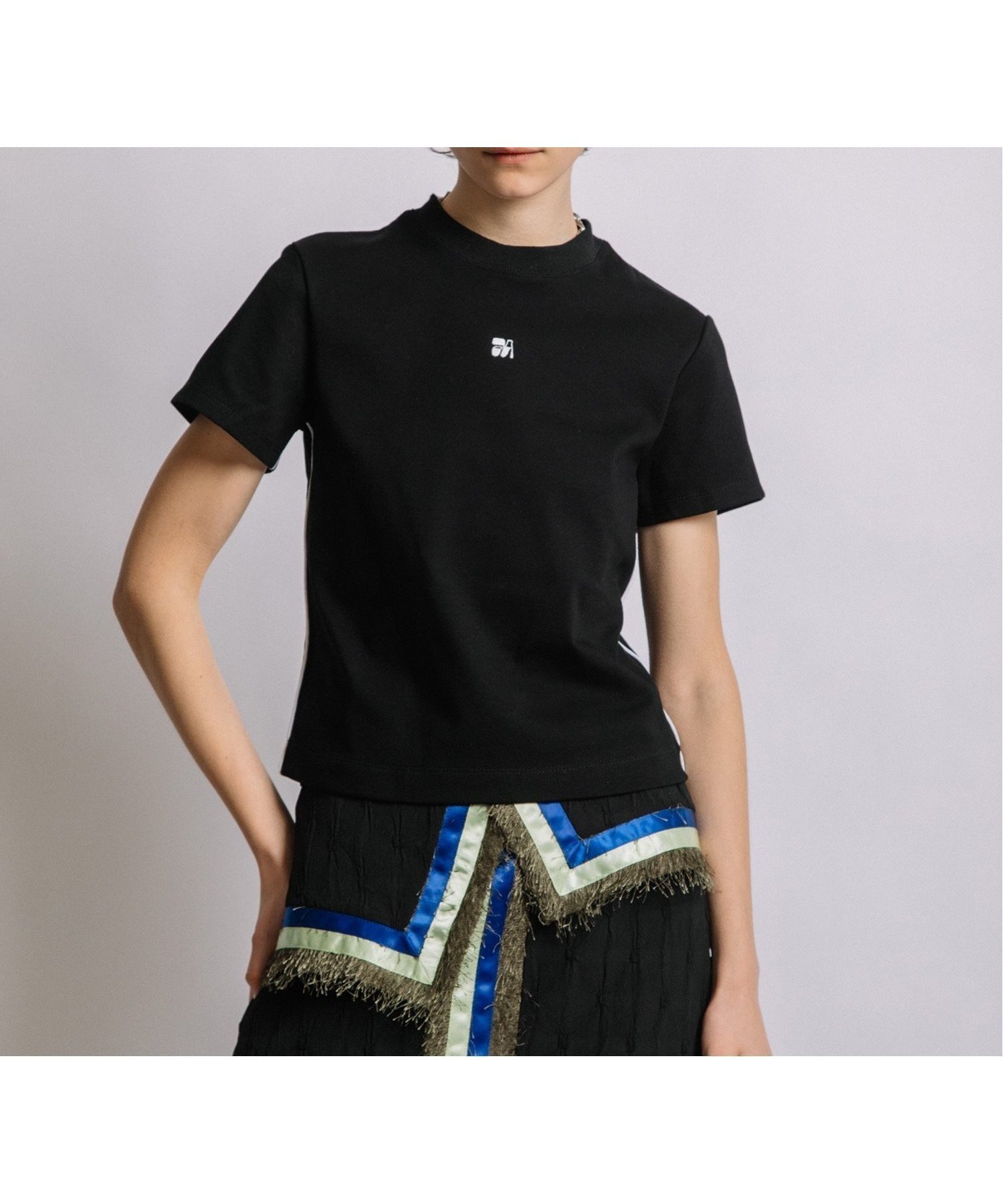 【アウラアイラ/AULA AILA】のONE POINT COMPACT T-SHIRT インテリア・キッズ・メンズ・レディースファッション・服の通販 founy(ファニー) 　ファッション　Fashion　レディースファッション　WOMEN　トップス・カットソー　Tops/Tshirt　シャツ/ブラウス　Shirts/Blouses　ロング / Tシャツ　T-Shirts　インナー　Inner　コンパクト　Compact　シンプル　Simple　ストレッチ　Stretch　パイピング　Piping　ワンポイント　One Point　エレガント 上品　Elegant　BLACK|ID: prp329100003967217 ipo3291000000026191852
