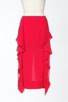 【その他のブランド/Other】のBOTANICAL JACQUARD RUFFLE SKIRT 人気、トレンドファッション・服の通販 founy(ファニー) ファッション Fashion レディースファッション WOMEN スカート Skirt オーガンジー Organdy フリル Frills thumbnail RED|ID: prp329100003967703 ipo3291000000026163235