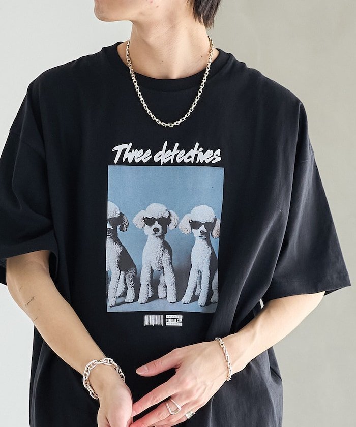 【フリークスストア/FREAK'S STORE】のThree detectnes dog アニマルプリントTシャツ 限定展開 インテリア・キッズ・メンズ・レディースファッション・服の通販 founy(ファニー) 　ファッション　Fashion　レディースファッション　WOMEN　トップス・カットソー　Tops/Tshirt　シャツ/ブラウス　Shirts/Blouses　ロング / Tシャツ　T-Shirts　インナー　Inner　グラフィック　Graphic　シンプル　Simple　ジャケット　Jacket　スニーカー　Sneakers　スラックス　Slacks　デニム　Denim　トレンド　Trend　人気　Popularity　フリル　Frills　プリント　Print　モチーフ　Motif　ルーズ　Loose　ワイド　Wide　A/W・秋冬　Aw・Autumn/Winter・Fw・Fall-Winter　S/S・春夏　Ss・Spring/Summer　おすすめ　Recommend　犬　Dog　夏　Summer　2024年　2024　2024春夏・S/S　Ss,Spring/Summer,2024　ブラック|ID: prp329100003968988 ipo3291000000026171238