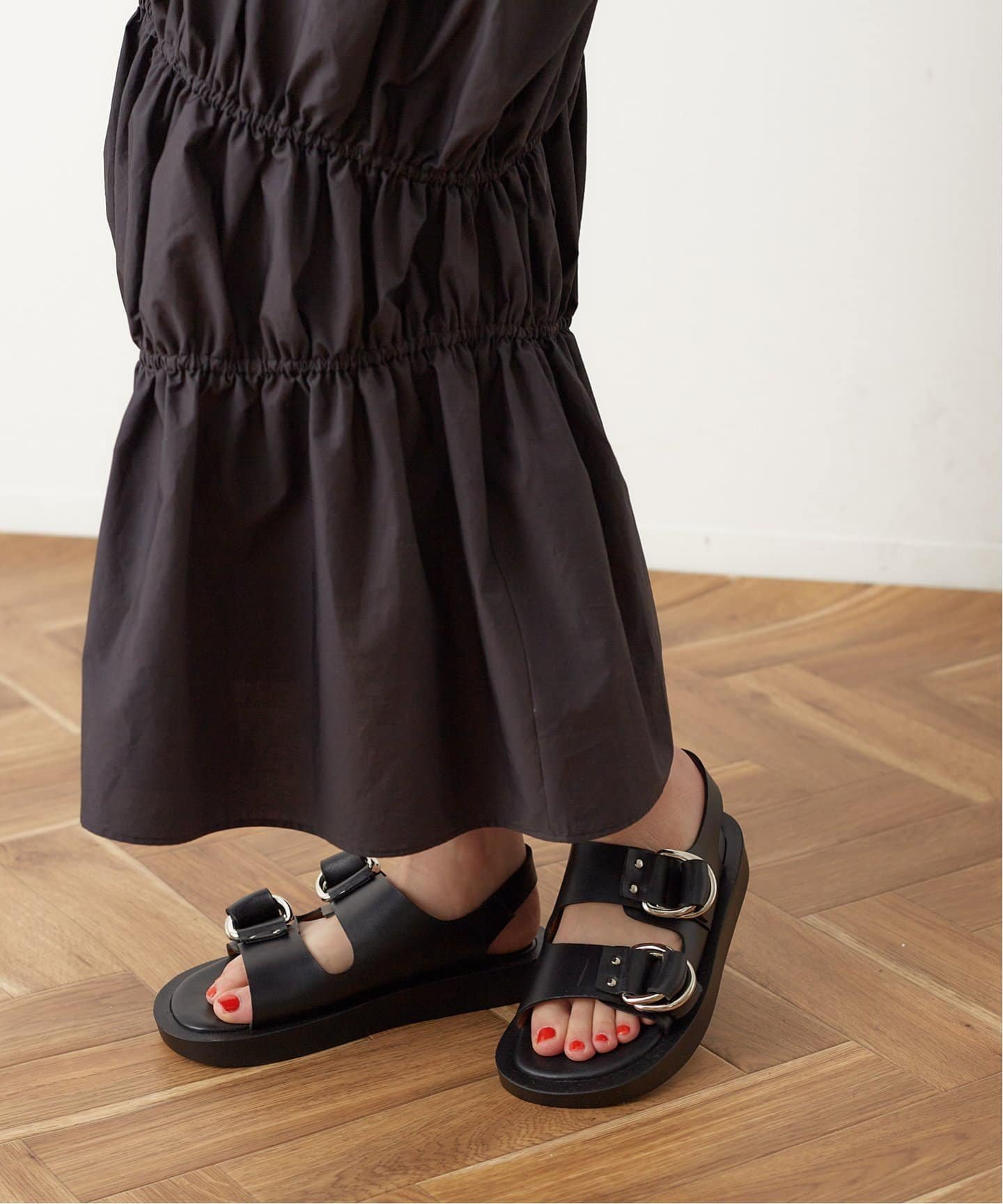 【ジャーナルスタンダード レサージュ/journal standard L'essage】の【CAMINANDO/カミナンド】DOUBLE RING PLATFORM SANDALS サンダル インテリア・キッズ・メンズ・レディースファッション・服の通販 founy(ファニー) 　ファッション　Fashion　レディースファッション　WOMEN　2024年　2024　2024春夏・S/S　Ss,Spring/Summer,2024　サンダル　Sandals　シューズ　Shoes　ブラック|ID: prp329100003972519 ipo3291000000026327200