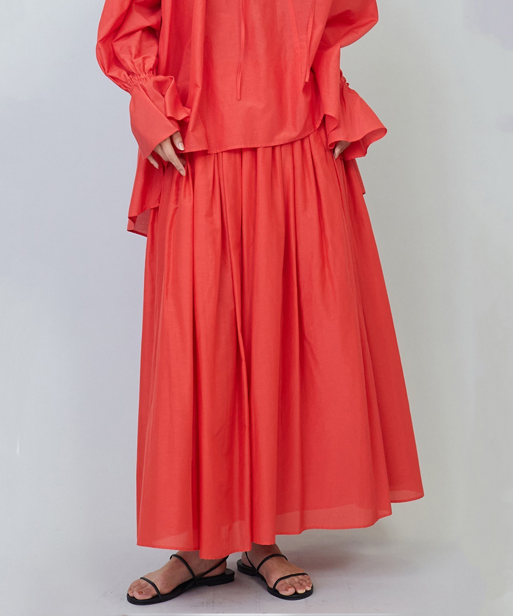 【その他のブランド/Other】のシルクコットンギャザースカート インテリア・キッズ・メンズ・レディースファッション・服の通販 founy(ファニー) 　ファッション　Fashion　メンズファッション　MEN　エアリー　Airy　ギャザー　Gather　シルク　Silk　Red|ID: prp329100003973777 ipo3291000000026206381