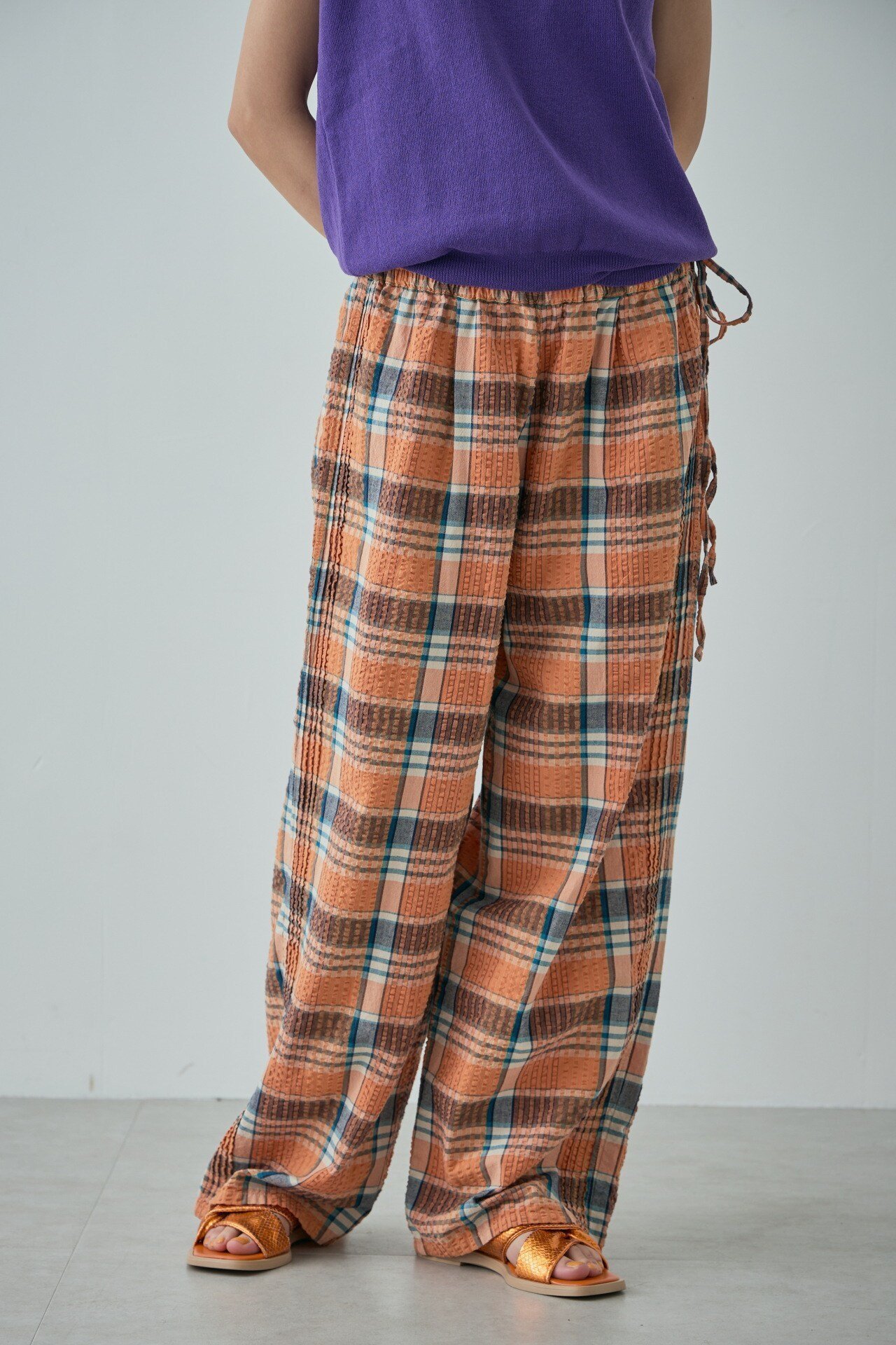 【ローズバッド/ROSE BUD】のアソートイージーパンツ インテリア・キッズ・メンズ・レディースファッション・服の通販 founy(ファニー) 　ファッション　Fashion　レディースファッション　WOMEN　パンツ　Pants　おすすめ　Recommend　インド　India　オレンジ　Orange　サッカー　Soccer　ストライプ　Stripe　チェック　Check　オレンジ|ID: prp329100003979497 ipo3291000000026337255