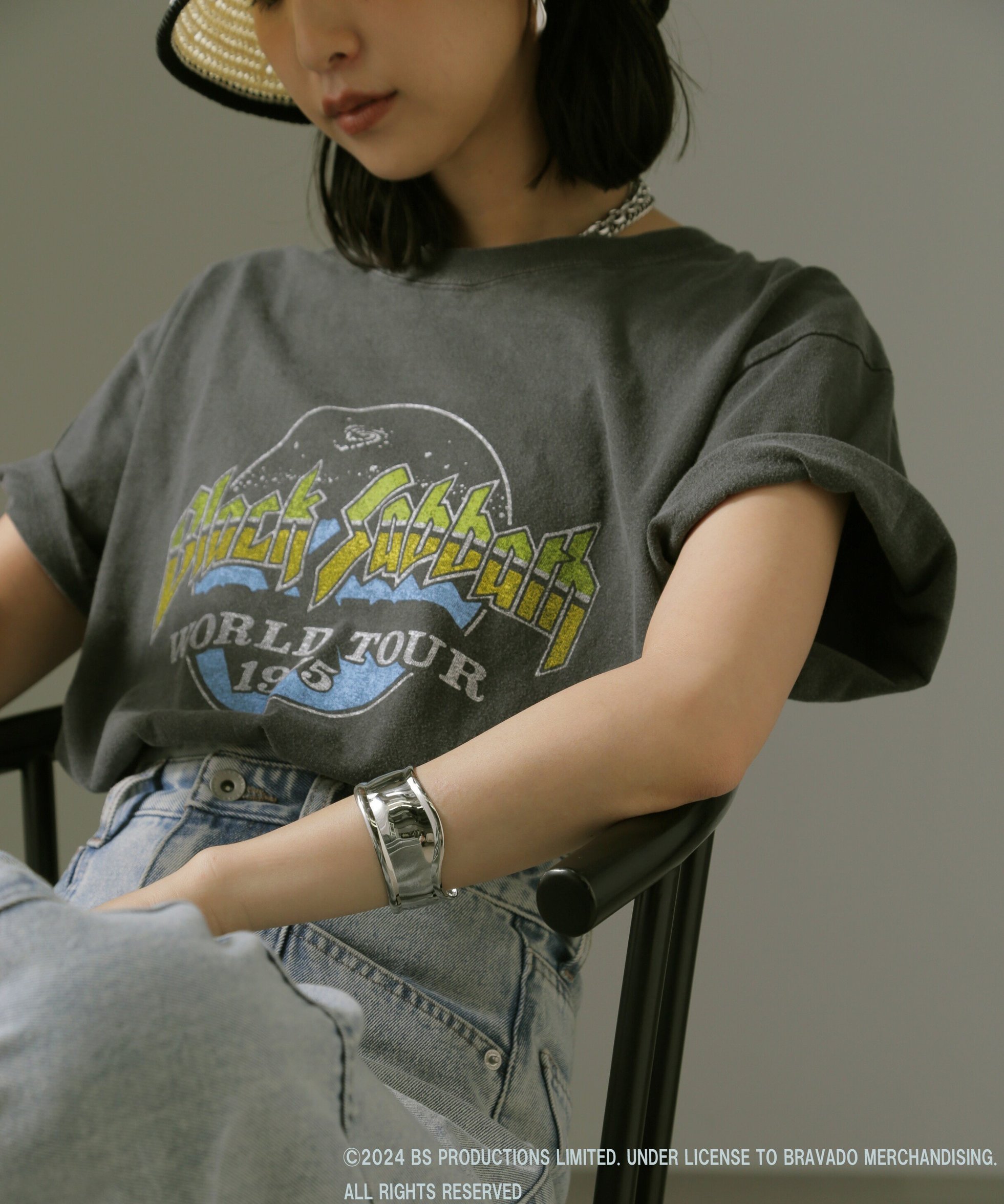 【フリーズマート/FREE'S MART】のBLACK SABBATH Tシャツ インテリア・キッズ・メンズ・レディースファッション・服の通販 founy(ファニー) 　ファッション　Fashion　レディースファッション　WOMEN　トップス・カットソー　Tops/Tshirt　シャツ/ブラウス　Shirts/Blouses　ロング / Tシャツ　T-Shirts　プリント　Print　ヴィンテージ　Vintage　ブラック|ID: prp329100003980311 ipo3291000000026256751