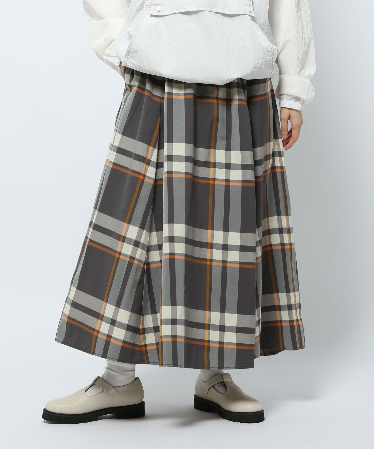 【ニコアンド/niko and】のナイロンオックスアソートスカート インテリア・キッズ・メンズ・レディースファッション・服の通販 founy(ファニー) 　ファッション　Fashion　レディースファッション　WOMEN　スカート　Skirt　おすすめ　Recommend　カーディガン　Cardigan　スウェット　Sweat　ストライプ　Stripe　チェック　Check　プリーツ　Pleats　ベスト　Vest　ロング　Long　定番　Standard　ベージュチェック55|ID: prp329100003983957 ipo3291000000026373174