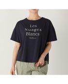 【メルローズ クレール/MELROSE claire】の【Les Nuages Blancs ロゴプリントTシャツ】 ネイビー|ID: prp329100003984756 ipo3291000000026292151