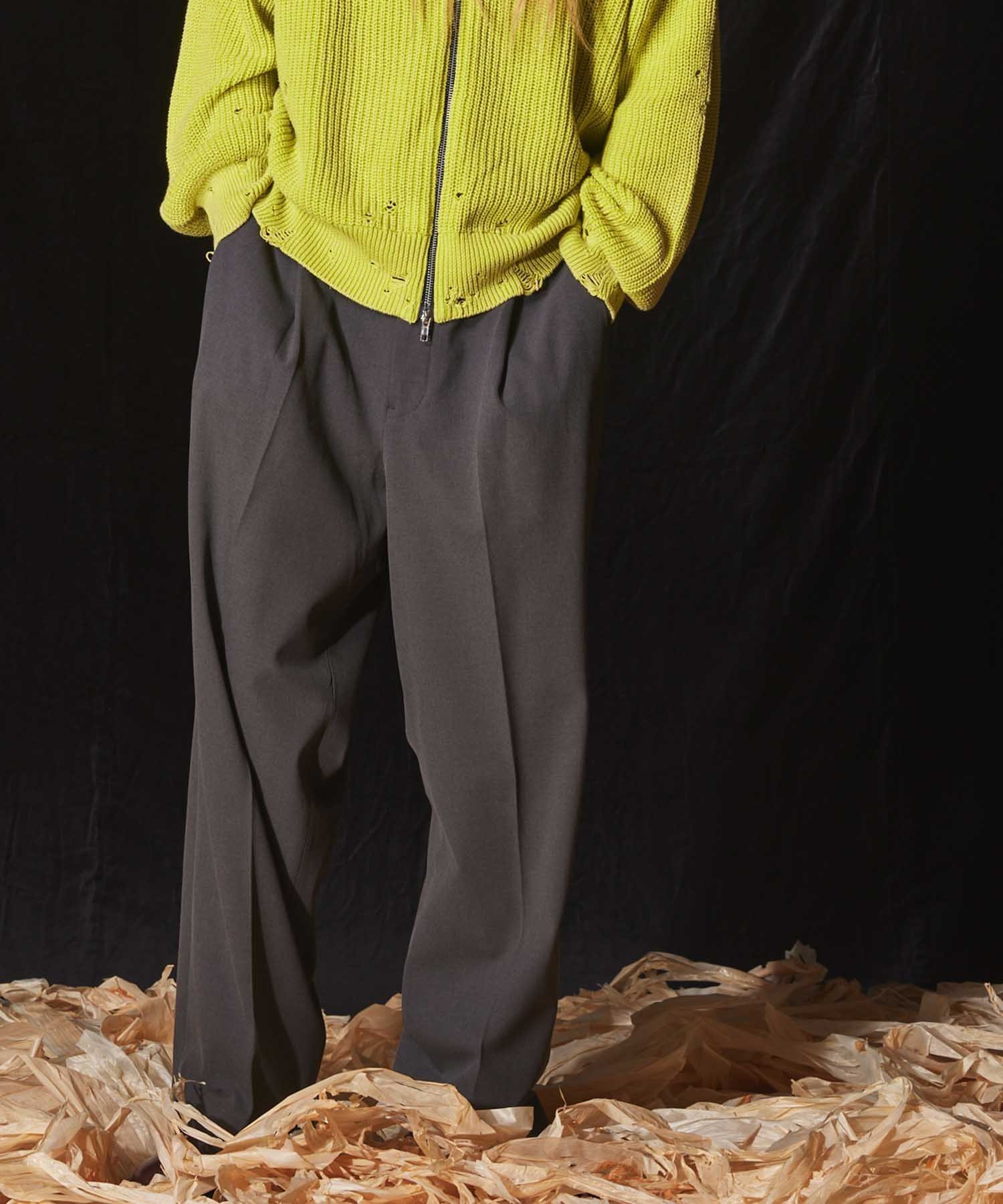 【メゾンスペシャル/MAISON SPECIAL】のDouble-Cloth One-Tuck Wide Pants インテリア・キッズ・メンズ・レディースファッション・服の通販 founy(ファニー) 　ファッション　Fashion　レディースファッション　WOMEN　パンツ　Pants　軽量　Lightweight　ストレッチ　Stretch　スラックス　Slacks　ドローコード　Draw Cord　定番　Standard　パターン　Pattern　無地　Plain Color　C.GRY|ID: prp329100003987686 ipo3291000000026369530