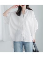 【コカ/COCA】の麻混ポンチョシャツ White|ID:prp329100003991550