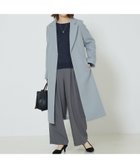 【アバハウスマヴィ/abahouse mavie】のベルト付きロングコート 人気、トレンドファッション・服の通販 founy(ファニー) ファッション Fashion レディースファッション WOMEN アウター Coat Outerwear コート Coats ベルト Belts ガウン Gown シンプル Simple ストレート Straight デニム Denim ポケット Pocket ロング Long エレガント 上品 Elegant thumbnail ブルーグレー|ID: prp329100003992173 ipo3291000000028737075