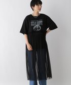 【レプシィム ローリーズファーム/LEPSIM LOWRYS FARM】のロゴチュールレイヤーワンピース 人気、トレンドファッション・服の通販 founy(ファニー) ファッション Fashion レディースファッション WOMEN ワンピース Dress おすすめ Recommend チュール Tulle デニム Denim ドッキング Docking ボトム Bottom ワイド Wide thumbnail ブラック09|ID: prp329100003996323 ipo3291000000027998855