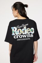 【ロデオクラウンズワイドボウル/RODEO CROWNS WIDE BOWL】のパッチワークパターンアップリケ Tシャツ BLK|ID: prp329100004000602 ipo3291000000026504626