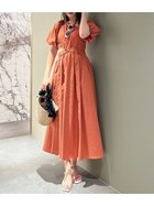 【スナイデル/SNIDEL】の【WEB限定】サイドカットアウトワンピース 人気、トレンドファッション・服の通販 founy(ファニー) ファッション Fashion レディースファッション WOMEN ワンピース Dress アシンメトリー Asymmetry オレンジ Orange スリット Slit ドット Dot 無地 Plain Color thumbnail ORG[051]|ID: prp329100004004705 ipo3291000000026492800