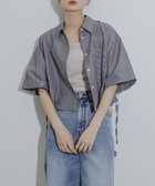 【センスオブプレイス/SENSE OF PLACE by URBAN RESEARCH】のシャーリングクロップドシャツ(半袖) 人気、トレンドファッション・服の通販 founy(ファニー) ファッション Fashion レディースファッション WOMEN トップス・カットソー Tops/Tshirt シャツ/ブラウス Shirts/Blouses 2024年 2024 2024春夏・S/S Ss,Spring/Summer,2024 S/S・春夏 Ss・Spring/Summer 半袖 Short Sleeve 夏 Summer thumbnail CHA×WHT|ID: prp329100004011493 ipo3291000000027980730