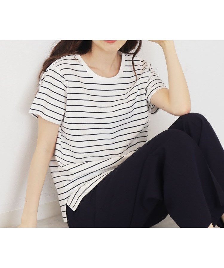 【インデックス/INDEX】の≪8color/S-LLsize≫透け感軽減バックシャンTシャツ【UVケア/接触冷感/洗濯機洗い可】 インテリア・キッズ・メンズ・レディースファッション・服の通販 founy(ファニー) 　ファッション　Fashion　レディースファッション　WOMEN　トップス・カットソー　Tops/Tshirt　シャツ/ブラウス　Shirts/Blouses　ロング / Tシャツ　T-Shirts　バッグ　Bag　オフホワイト|ID: prp329100004016419 ipo3291000000028345008