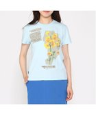 【デシグアル/Desigual】の花とフレーズの入った半袖Tシャツ ブルー/5002|ID: prp329100004027672 ipo3291000000026745926