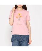 【デシグアル/Desigual】の花柄の半袖Tシャツ ピンク/レッド/3018|ID: prp329100004027674 ipo3291000000026745937