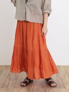 【サマンサモスモス/Samansa Mos2】のインド綿ギャザースカート 人気、トレンドファッション・服の通販 founy(ファニー) ファッション Fashion レディースファッション WOMEN スカート Skirt インド India ギャザー Gather thumbnail オレンジ|ID: prp329100004029373 ipo3291000000026760628