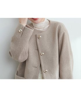 【ナチュラルクチュール/natural couture】のハート釦ほっこり素材コートジャケット 人気、トレンドファッション・服の通販 founy(ファニー) ファッション Fashion レディースファッション WOMEN アウター Coat Outerwear コート Coats ジャケット Jackets エレガント 上品 Elegant ジャケット Jacket スラックス Slacks デニム Denim バランス Balance マーメイド Mermaid ミドル Middle A/W・秋冬 Aw・Autumn/Winter・Fw・Fall-Winter 2024年 2024 2024-2025秋冬・A/W Aw/Autumn/Winter/Fw/Fall/2024-2025 |ID:prp329100004031343