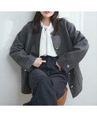 【ナチュラルクチュール/natural couture】のハート釦ほっこり素材コートジャケット チャコールグレー|ID: prp329100004031343 ipo3291000000028753900