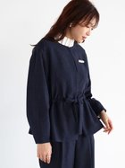 【ヴァン/Vin】のペプラムツイードノーカラージャケット 人気、トレンドファッション・服の通販 founy(ファニー) ファッション Fashion レディースファッション WOMEN アウター Coat Outerwear ジャケット Jackets ノーカラージャケット No Collar Leather Jackets ジャケット Jacket セレモニー Ceremony ダウン Down ツイード Tweed ペプラム Peplum ミックス Mix リボン Ribbon エレガント 上品 Elegant thumbnail ネイビー|ID: prp329100004031355 ipo3291000000028011133