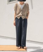 【アーバンリサーチ ドアーズ/URBAN RESEARCH DOORS】のリネン混イージーパンツ 人気、トレンドファッション・服の通販 founy(ファニー) ファッション Fashion レディースファッション WOMEN パンツ Pants サンダル Sandals ストレート Straight フラット Flat リネン Linen ワイド Wide エレガント 上品 Elegant thumbnail D.NAVY|ID: prp329100004031744 ipo3291000000028326293