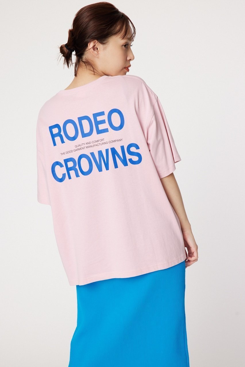 【ロデオクラウンズワイドボウル/RODEO CROWNS WIDE BOWL】のCOLOR BACK LOGO Tシャツ インテリア・キッズ・メンズ・レディースファッション・服の通販 founy(ファニー) 　ファッション　Fashion　レディースファッション　WOMEN　トップス・カットソー　Tops/Tshirt　シャツ/ブラウス　Shirts/Blouses　ロング / Tシャツ　T-Shirts　シンプル　Simple　ビッグ　Big　ボトム　Bottom　ポケット　Pocket　L/PNK1|ID: prp329100004038919 ipo3291000000026925338