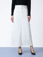 【ラシュッド/LASUD】の「05」ロングデニムスカート(White color/Black color) ホワイト|ID: prp329100004042449 ipo3291000000027541964